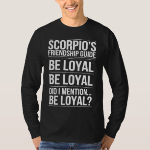 Camiseta Citação Engraçada do Guia de Amizade do Scorpio