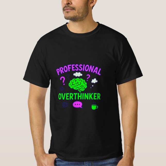 Camiseta Citação Engraçada do Pensador Superior Profissiona (Frente)