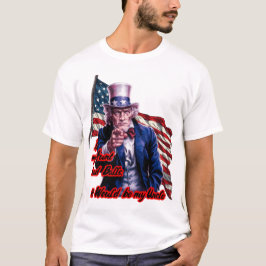 Camiseta Citação engraçada do tio Sam patriota em branco