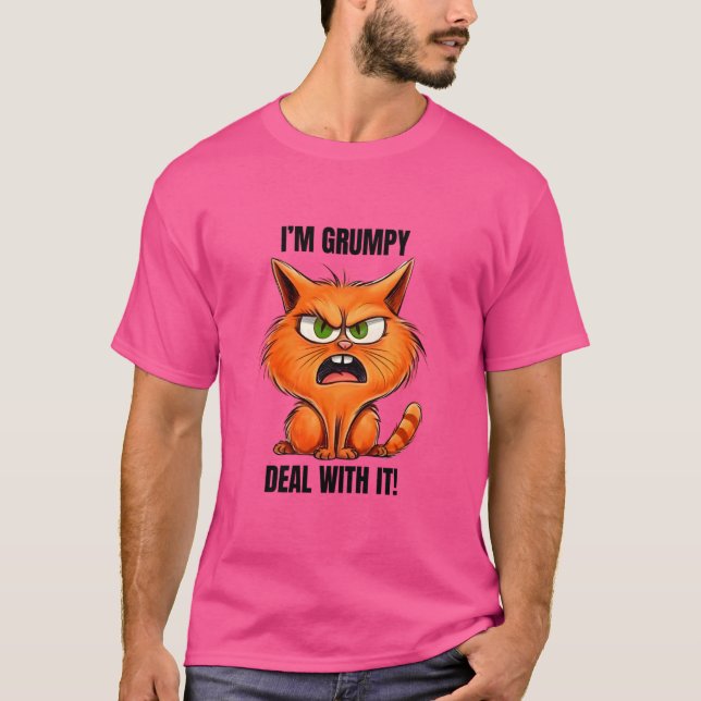Camiseta citação engraçada e irritada de gatinho gatinho ga (Frente)