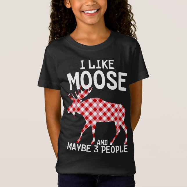 Camiseta Citação Engraçada Eu Gosto Da Festa De Moose Xmas  (Frente)
