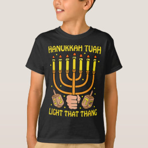 Camiseta Citação Engraçada Hanukkah Tuah Acenda Aquilo Desi
