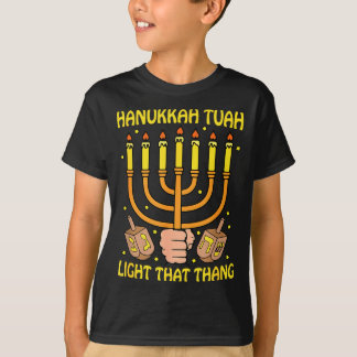 Camiseta Citação Engraçada Hanukkah Tuah Acenda Aquilo Desi