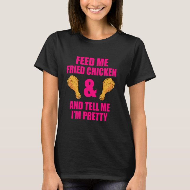 Camiseta Citação engraçada para amantes de frango frito par (Frente)