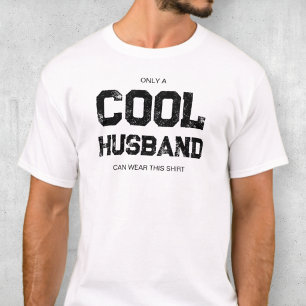 Camiseta Citação Engraçada Preto e Branco Texto Marido Lega