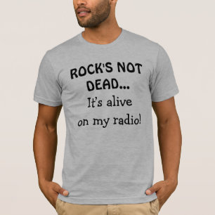 Camiseta Citação engraçada Rock não está morto na minha rád