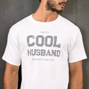 Camiseta Citação Engraçada Tipografia Cinza Humor Marido Le