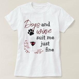 Camiseta Citação Engraçada Vinho Cachorros Me Conv