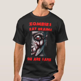Camiseta Citação engraçada Zumbis comem cérebros