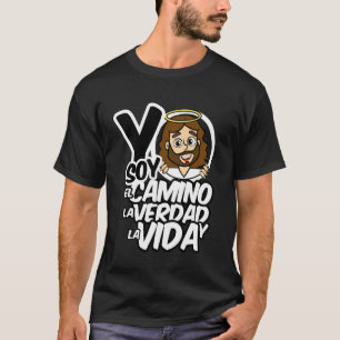 Camiseta Citação Espanhola Versículo Bíblico Fé Religiosa C