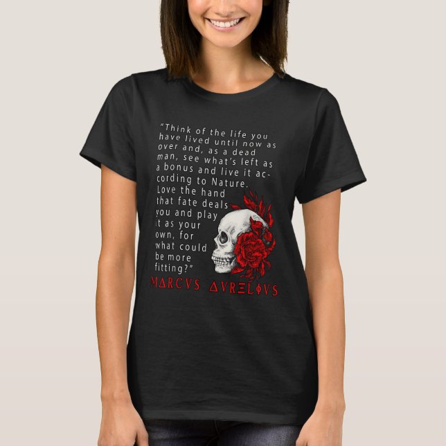Camiseta Citação Estática Marcus Aurelius E Estoicismo Cutâ (Frente)