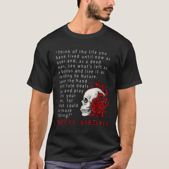 Camiseta Citação Estática Marcus Aurelius E Estoicismo Cutâ (Frente)