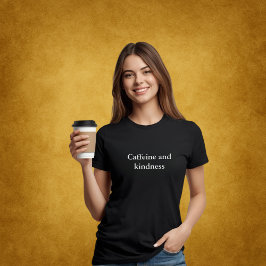 Camiseta citação estética de café e bondade