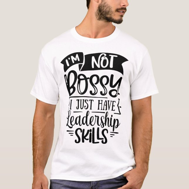 Camiseta Citação humorística engraçada Não sou homem mandão (Frente)