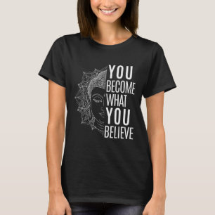 Camiseta Citação Inspiradora da Lei da Atração Buda Espirit