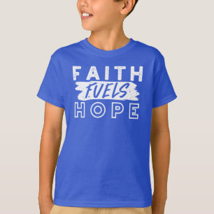 Camiseta Citação Inspiradora de Fé – A Fé Alimenta a Espera