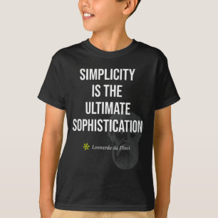 Camiseta Citação Inspiradora de Leonardo Da Vinci Aniversár