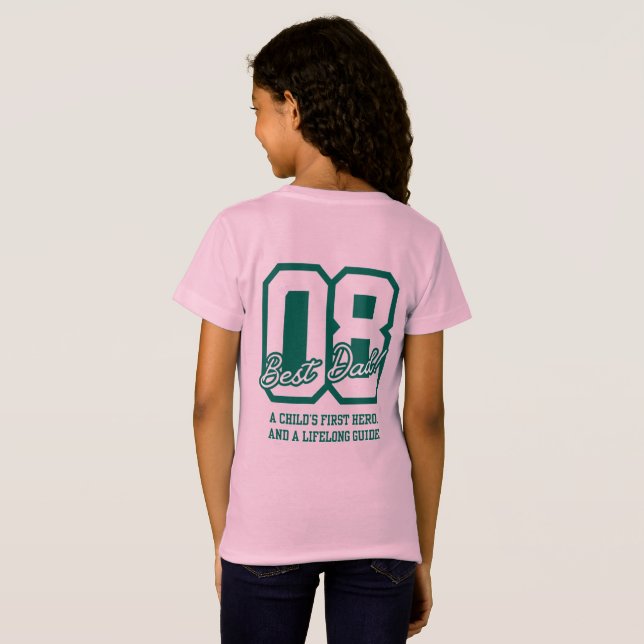 Camiseta Citação Inspiradora de Pai (Parte Traseira Completa)