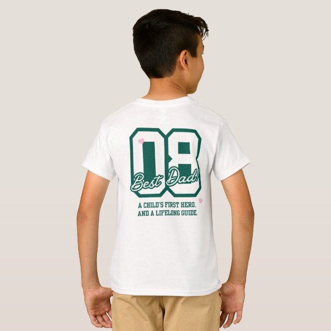 Camiseta Citação Inspiradora de Pai (Parte Traseira Completa)