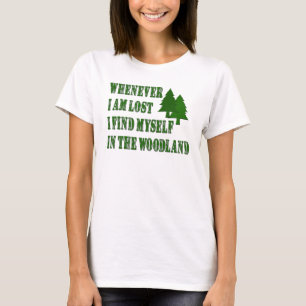 Camiseta Citação Inspiradora do Nature Lover Woodland