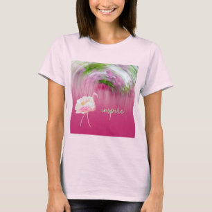 Camiseta Citação Inspiradora Flamingo Cor-de-rosa