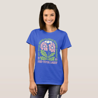 Camiseta Citação Inspiradora Floral Groovy Retro