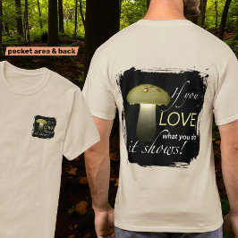 Camiseta Citação Inspiradora Luz Solar de Cogumelo Brilhant