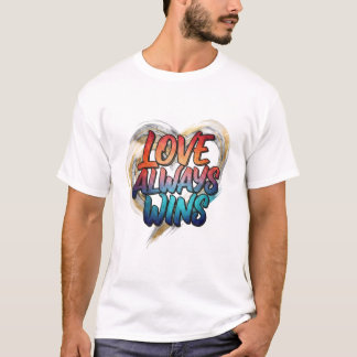 Camiseta Citação Inspiradora - O Amor Sempre Vence