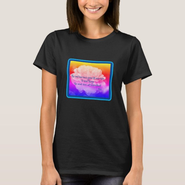 Camiseta Citação Inspirativa De Alma E Mente Rumi (Frente)