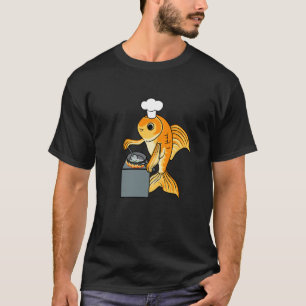 Camiseta Citação Irônica do Chef Peixe Dourado Peixe Fofo C