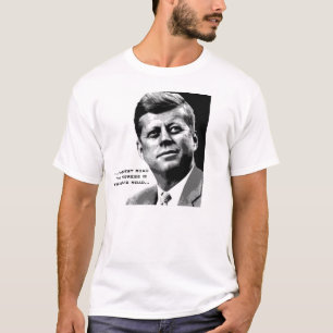 Camiseta Citação JFK Hope Poster (Preto/Branco) Famosa do