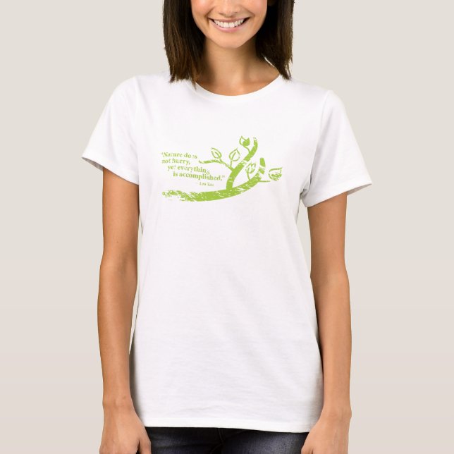 Camiseta Citação Lao Tzu com um Ramo (Frente)