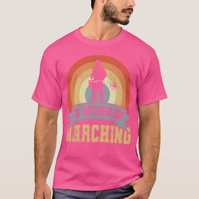 Camiseta Citação Marchando retrô (Frente)