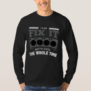 Camiseta Citação Mecânica Do Carro Diesel Eu Posso Corrigi-