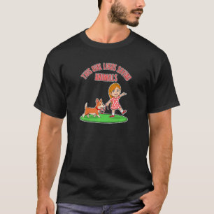 Camiseta Citação Menina Gosta de Salvar Animais Gatos Cacho