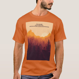 Camiseta Citação Minimalista Firewatch Amigos Ativos