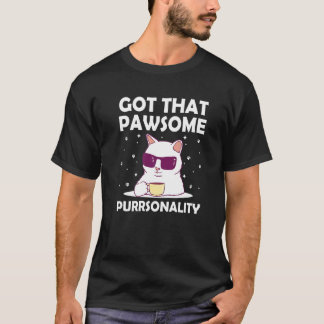 Camiseta Citação Motivacional Amante de Gato com Personalid