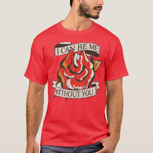 Camiseta Citação Motivacional Com Rosa Neo Tatto Tradiciona