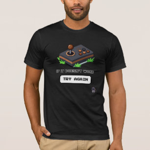 Camiseta Citação Motivacional de Joystick de Arcade Retro e