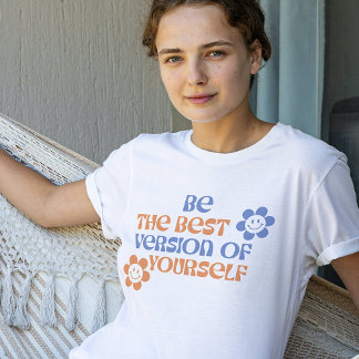 Camiseta Citação Motivacional de Script Retroativo Simples