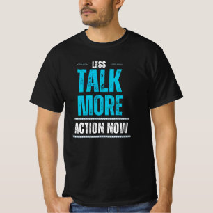 Camiseta Citação Motivacional de Tipografia Menos Conversa