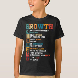 Camiseta Citação Motivacional Definição Mindset de Crescime