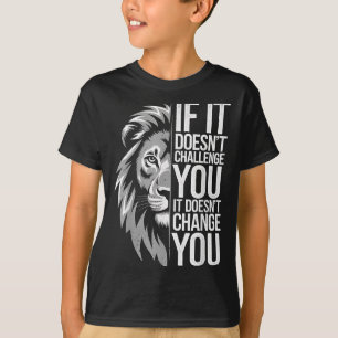Camiseta Citação Motivacional Do Lion Mindset Para O Workou