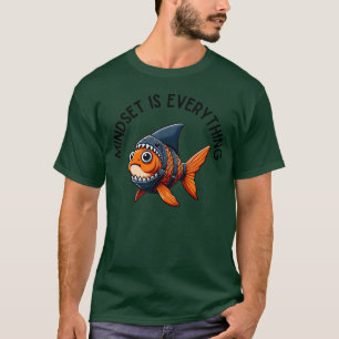 Camiseta Citação Motivacional Mentalidade Peixe Dourado Tub