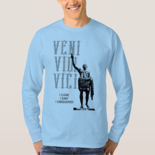Camiseta Citação Motivacional Moderna Modelo Veni Vidi Vici