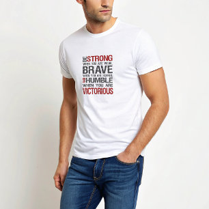 Camiseta Citação Motivacional Seja Forte Corajoso