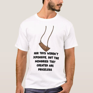 Camiseta Citação Nostálgica do Balanço de Madeira