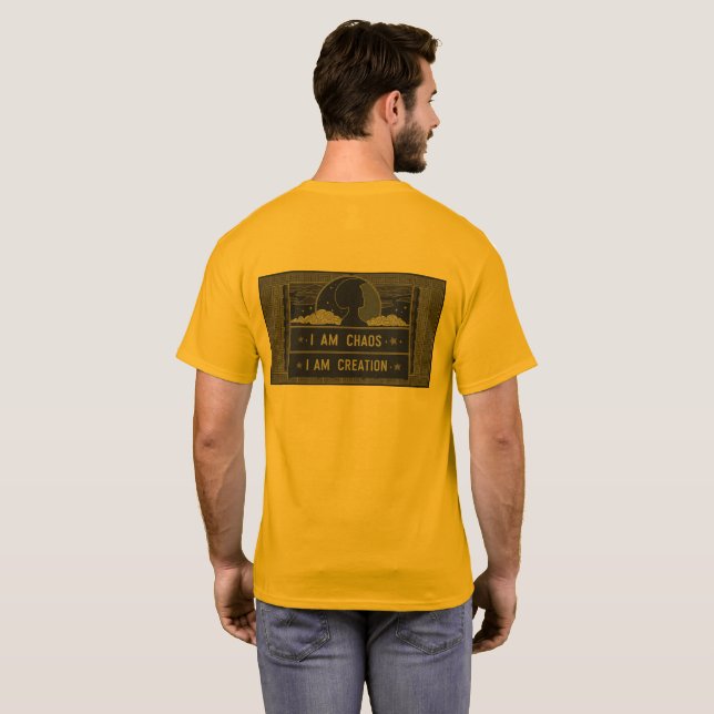 Camiseta Citação Nyx Goddess - Eu Sou O Caos Que Estou Cria (Parte Traseira Completa)