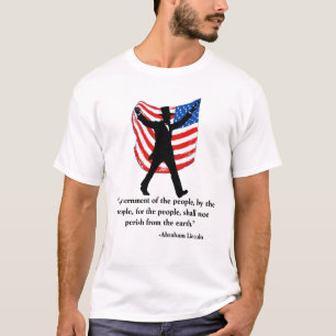 Camiseta Citação Patriótica de Lincoln para 4 de Julho