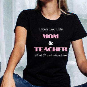 Camiseta Citação personalizada de professora mãe, dia das m